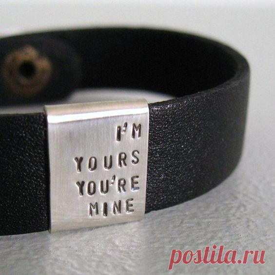 Leather and silver cuff (SLIM)