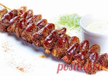 Шашлыки из куриных сердечек