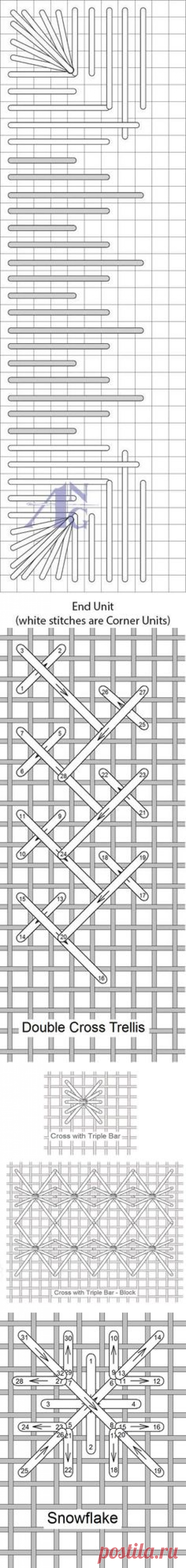 (4) Needlelace - Stitch of the Month January | Шовчики