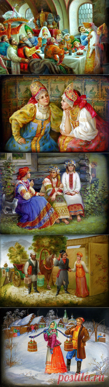 Современная федоскинская миниатюра.