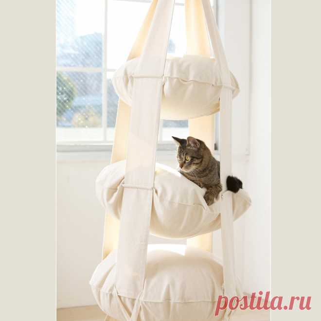 Кошкин дом из подушек