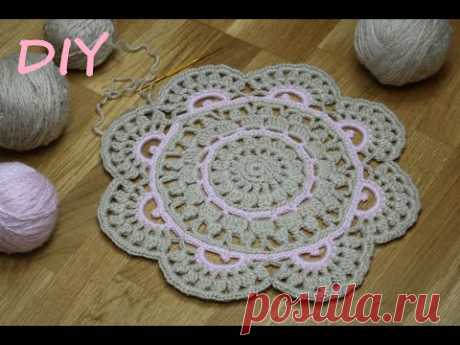 КОВРИК КРЮЧКОМ мастер класс вязание для начинающих ЧАСТЬ 1 How to Crochet a Circular Rug