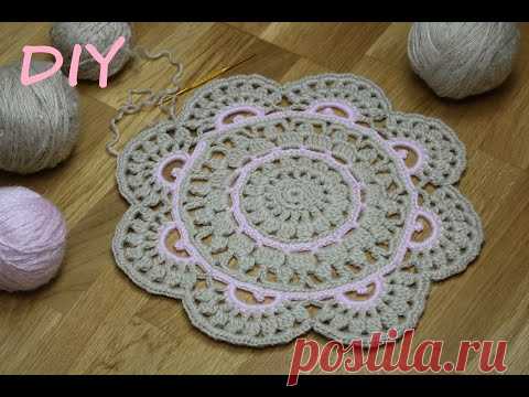 КОВРИК КРЮЧКОМ мастер класс вязание для начинающих ЧАСТЬ 1 How to Crochet a Circular Rug