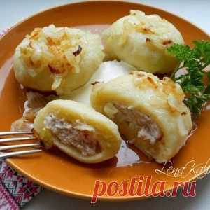 Картофельные галушки с мясом