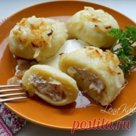 Картофельные галушки с мясом