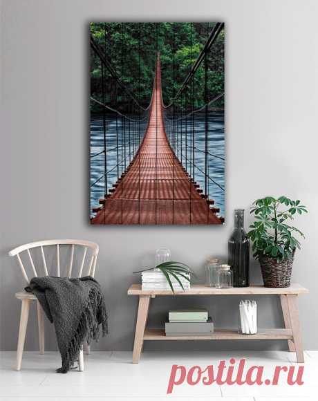 Картина &quot;Мост в джунгли&quot; по цене от 5900 руб. Размеры: 60x90 см, 80x120 см, 100x150 см, 120x180 см. Срок изготовления: 2-3 дня.