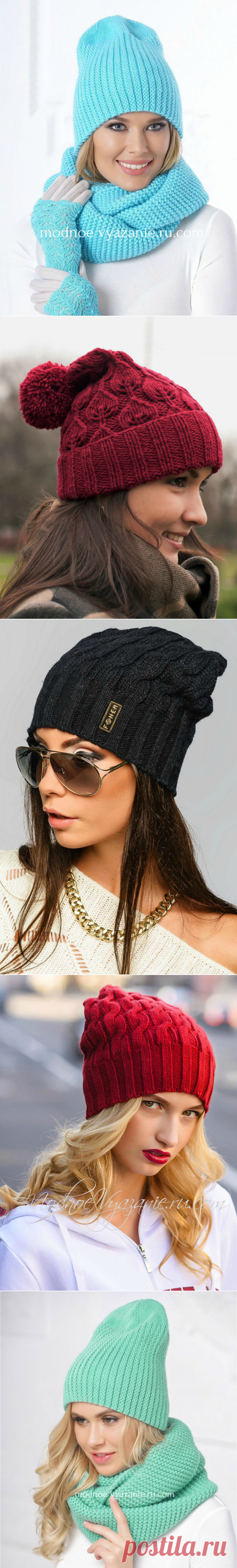 Как связать модную шапку бини спицами - Modnoe Vyazanie ru.com