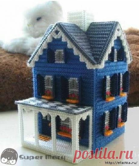 ВЫШИТЫЕ КРЕСТИКОМ ДОМИКИ 3 D