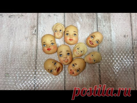 Личики для ватных игрушек и МОЛД|Как я сейчас делаю лица для ватных игрушек
