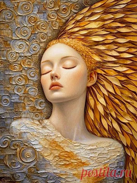 В золотом сиянии... Художник Арли Бишера