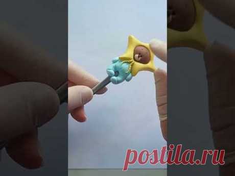 Мастер-класс:Декор ложки &quot;Мишутки&quot; из полимерной глины FIMO #fimo