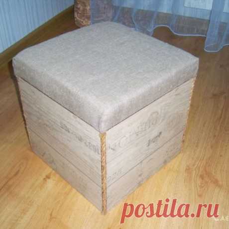 Пуфик из ламинатной доски