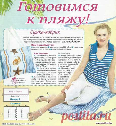 Сумка-коврик для пляжа