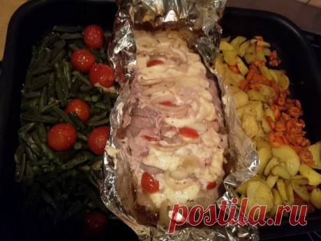 Запечённое мясо с овощами Автор рецепта Полина - Cookpad