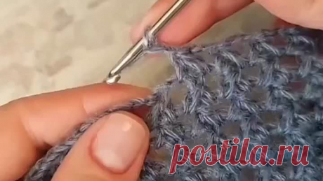 Сетчатый узор крючком