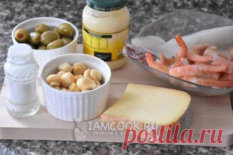 Салат с морепродуктами и грибами — рецепт с фото пошагово
