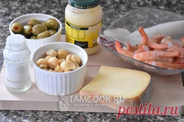 Салат с морепродуктами и грибами — рецепт с фото пошагово