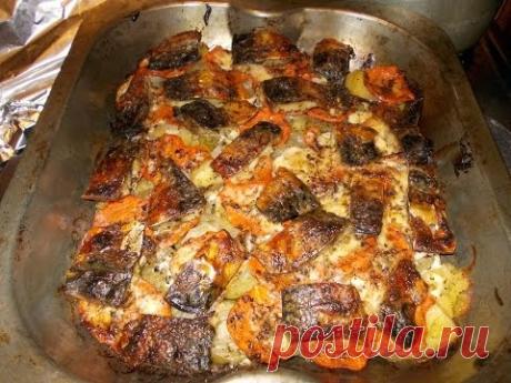 Запеченная скумбрия в духовке с картошкой под фольгой рецепт