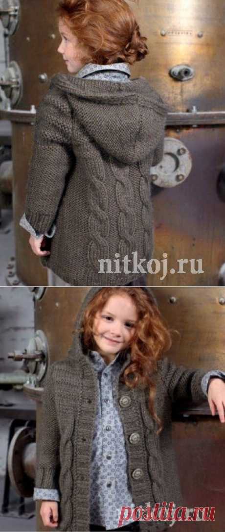Пальто спицами для девочек &amp;raquo; Ниткой - вязаные вещи для вашего дома, вязание крючком, вязание спицами, схемы вязания