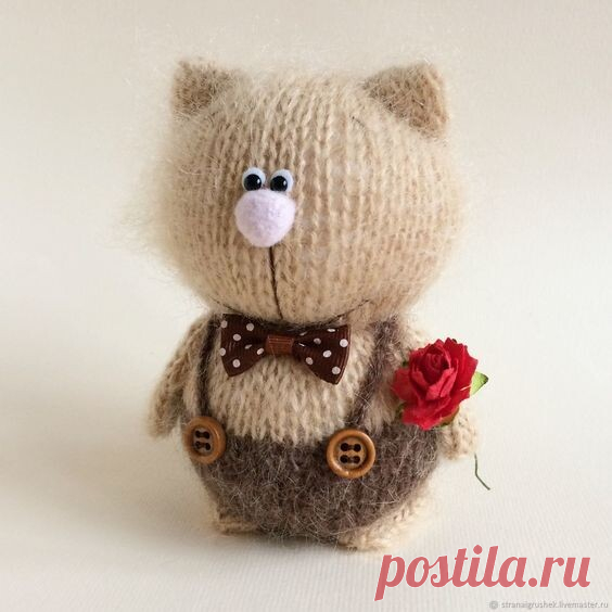 Милые котики спицами