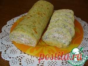 Кабачковый рулет с сыром и ветчиной - кулинарный рецепт