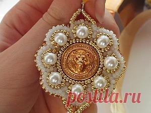 Набираемся храбрости и плетем серьги «Византийский лев» - Ярмарка Мастеров - ручная работа, handmade