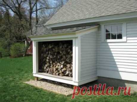 Дровник для дачи своими руками - фото примеров