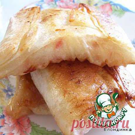 &quot;Пирожки&quot; из лаваша с яблоками - кулинарный рецепт