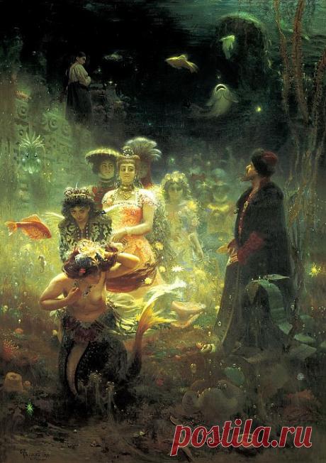 РЕПИН Илья - Садко. 900 Картин самых известных русских художников. Описание картины, скачать репродукцию.