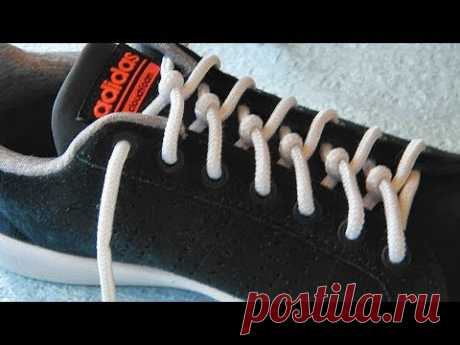 〔靴紐の結び方〕ひねった結び目がオシャレな靴ひもの通し方　ツイスト結び　how to tie shoelaces 　〔生活に役立つ！〕