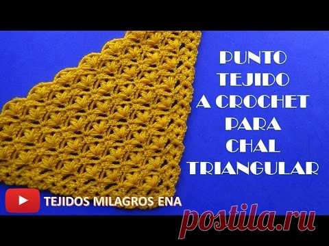 Punto a crochet para chales en V, triangulares o en punta