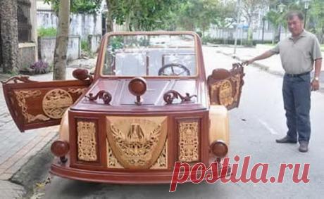 Деревянный автомобиль &quot;Ахиллес&quot; от вьетнамского конструктора Le Nguyen Khang | Краснодеревщик