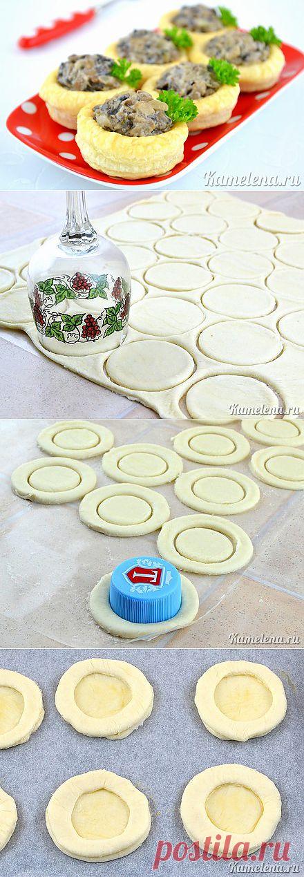 Волованы с грибами