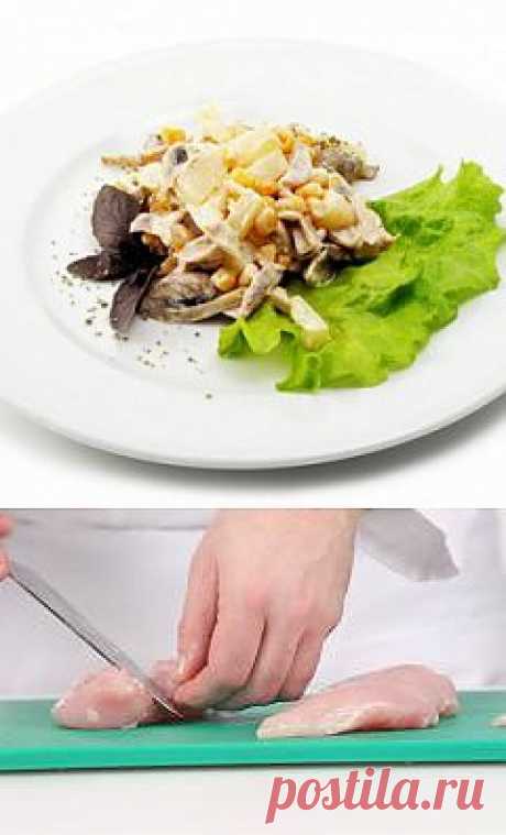 Салат из курицы с ананасами и кукурузой рецепт – салаты.