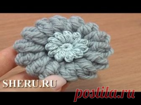 How To Crochet Button Урок 1 Как связать крючком пуговицу, полный урок