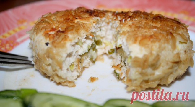 Куриные котлетки с начинкой в овсяной панировке . Пошаговый рецепт с фото на Gastronom.ru