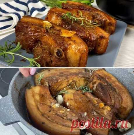 Рецепт этого мяса стал хитом среди моих знакомых: мясо беру недорогое и готовлю на одной сковороде

Продукты:
мясо (грудина) — 2 кг
пиво — 0,5 л
соль — по вкусу
перец — по вкусу
паприка — 1 ч.л
сахар — 2 ч.л
соевый соус — 50 мл
чеснок сушеный — 2 ч.л
пажитник — ⅓ ч.л
бадьян — 1 шт
чеснок — 4-5 зубчиков
розмарин — веточка (по желанию)
Пиво можно взять любое: светлое, темное, безалкогольное. Я использовала обычное светлое, а весь алкоголь испарился в процессе приготовления. ...