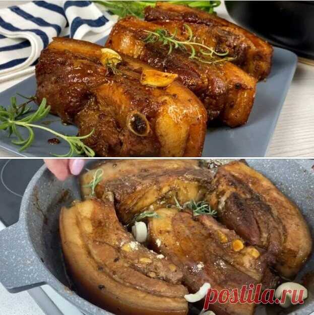 Рецепт этого мяса стал хитом среди моих знакомых: мясо беру недорогое и готовлю на одной сковороде

Продукты:
мясо (грудина) — 2 кг
пиво — 0,5 л
соль — по вкусу
перец — по вкусу
паприка — 1 ч.л
сахар — 2 ч.л
соевый соус — 50 мл
чеснок сушеный — 2 ч.л
пажитник — ⅓ ч.л
бадьян — 1 шт
чеснок — 4-5 зубчиков
розмарин — веточка (по желанию)
Пиво можно взять любое: светлое, темное, безалкогольное. Я использовала обычное светлое, а весь алкоголь испарился в процессе приготовления. ...