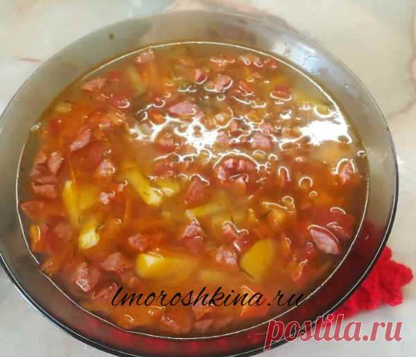 Суп с охотничьими колбасками: рецепт с фото пошагово