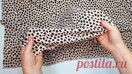 Купила лёгкую ткань и тут же сшила блузку с V-горловиной (с брюками отлично смотрится) | Оксана DIY шитьё | Дзен