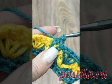 Unique Very Easy Crochet sewing pattern baby blanket consisting of two rows for beginners