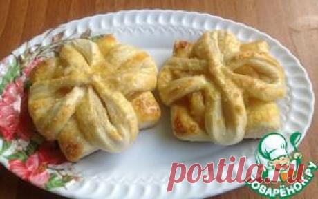 Карамельные слойки "Ананасовый цветок" - кулинарный рецепт