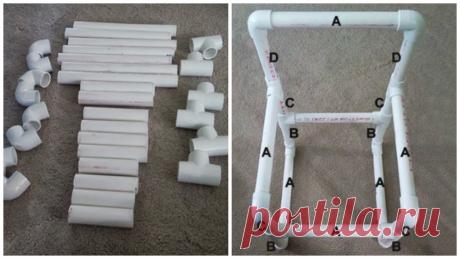 Стул из ПВХ труб: видео, фото, чертежи