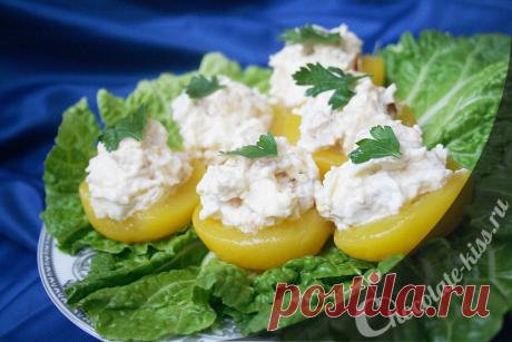 Рецепт закуски с курицей, сыром и персиками | Рецепт от Ксении
