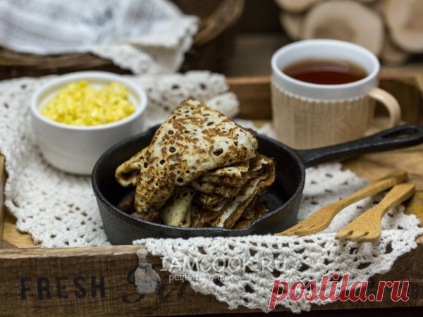 Блины с дырочками на молоке