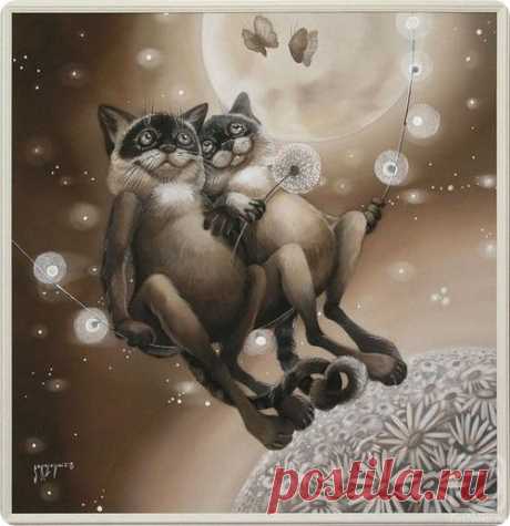 У кошек всё как у людей)))