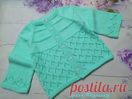 Детский ажурный  жакет спицами.Подробный Мастер Класс.