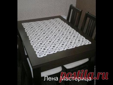 Мотив крючком "Квадрат в квадрате" Crochet motif. tutorial