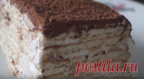 Торт без выпечки на скорую руку А-ля &quot;Тирамису&quot;