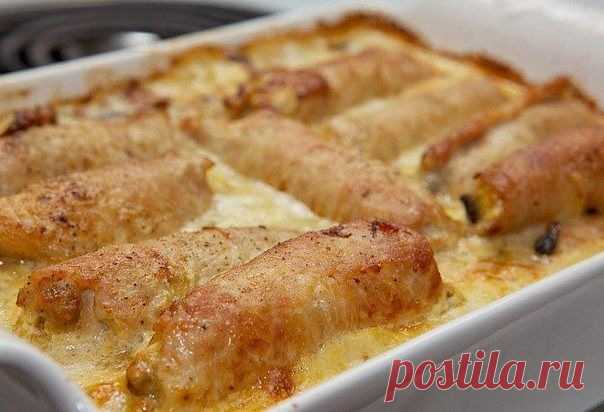 №4 Сочнейшие мясные рулетики с грибами к новогоднему столу